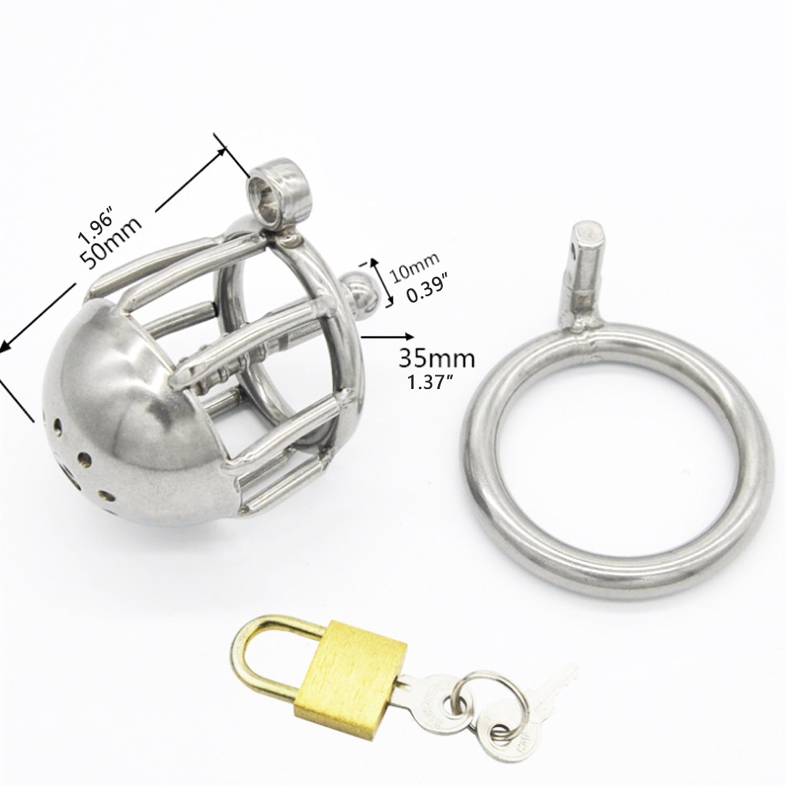 Male Stainless Steel Penis Restraint Protection Ca