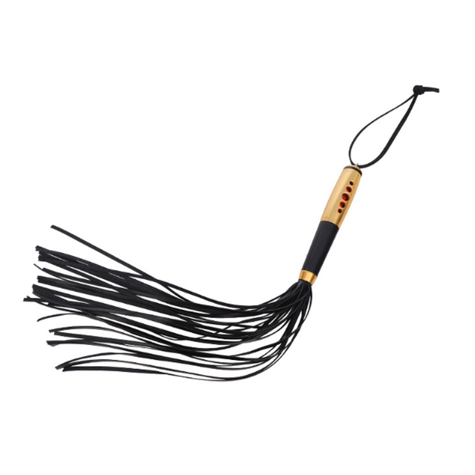 PU Leather metal Tassels Horse Whip To Pat For Cou