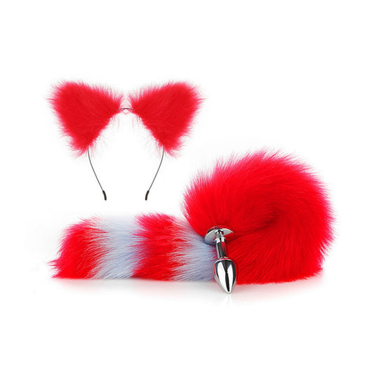 Faux Fox Tail Anal Plug Ear Hairpin Set Cosplay Ad