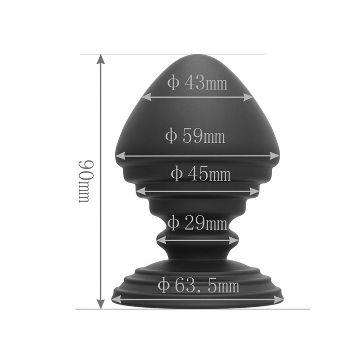 Pagoda Type Silicone Anal Plug Ring For Couple Gam