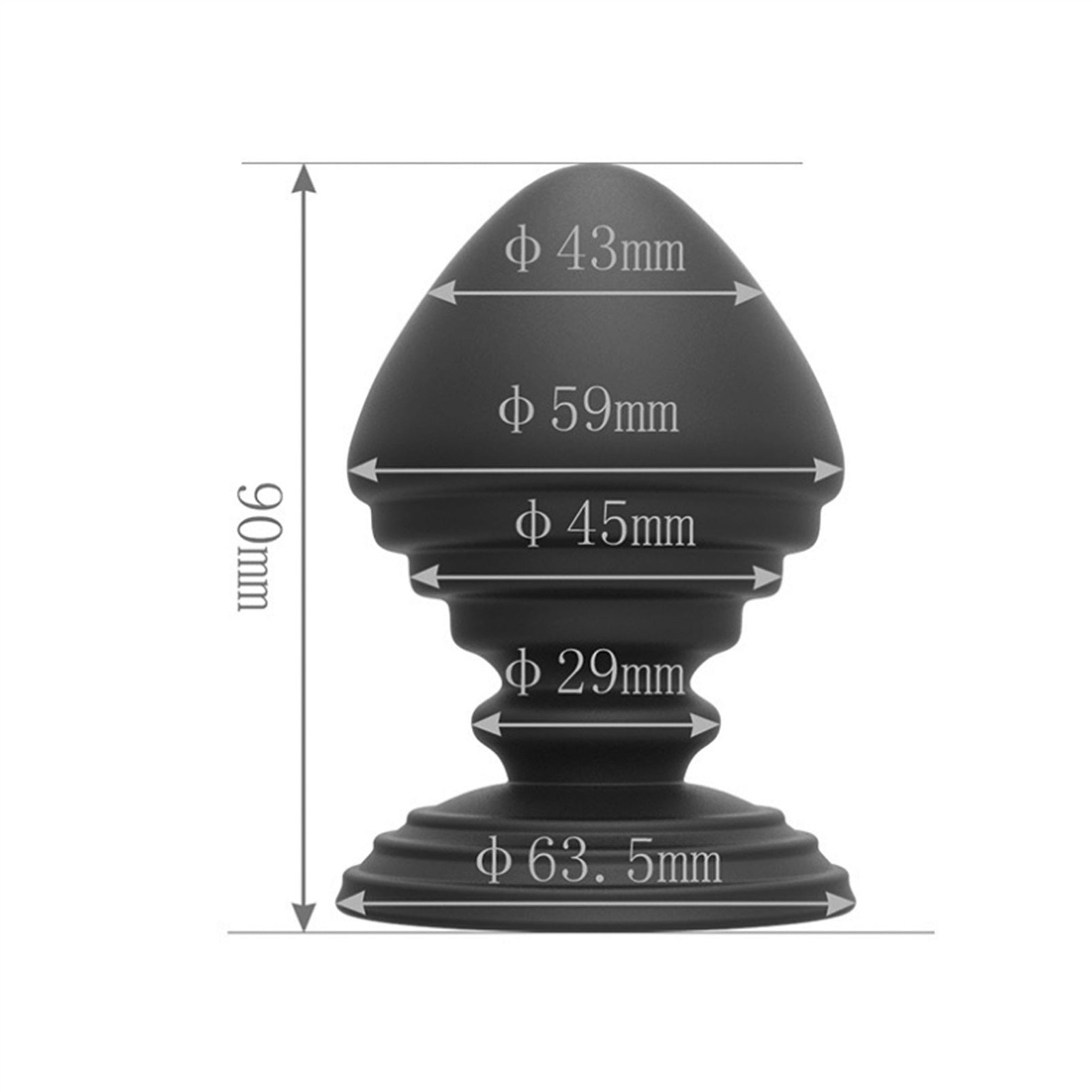 Pagoda Type Silicone Anal Plug Ring For Couple Gam