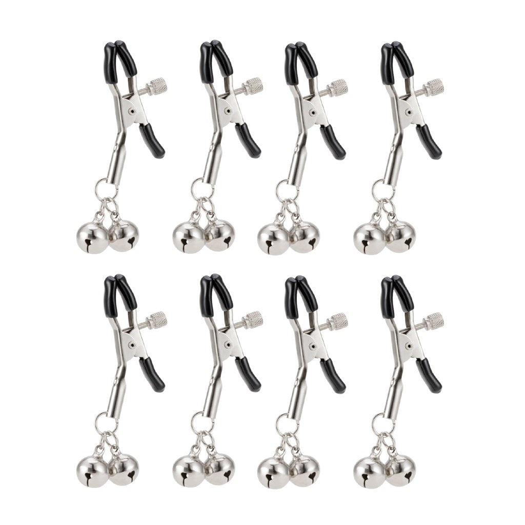 Metal Clip Nipple Clamps With 2 Bells For Chest St