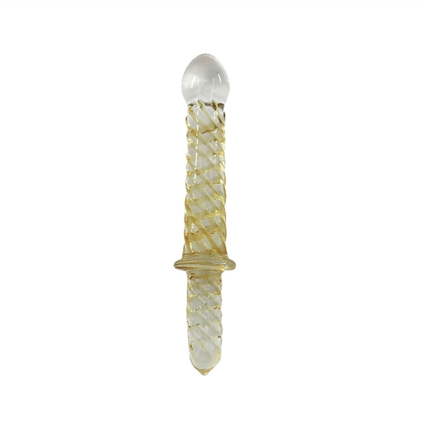 Yellow Screw Glass Crystal Penis Adult Products Ic