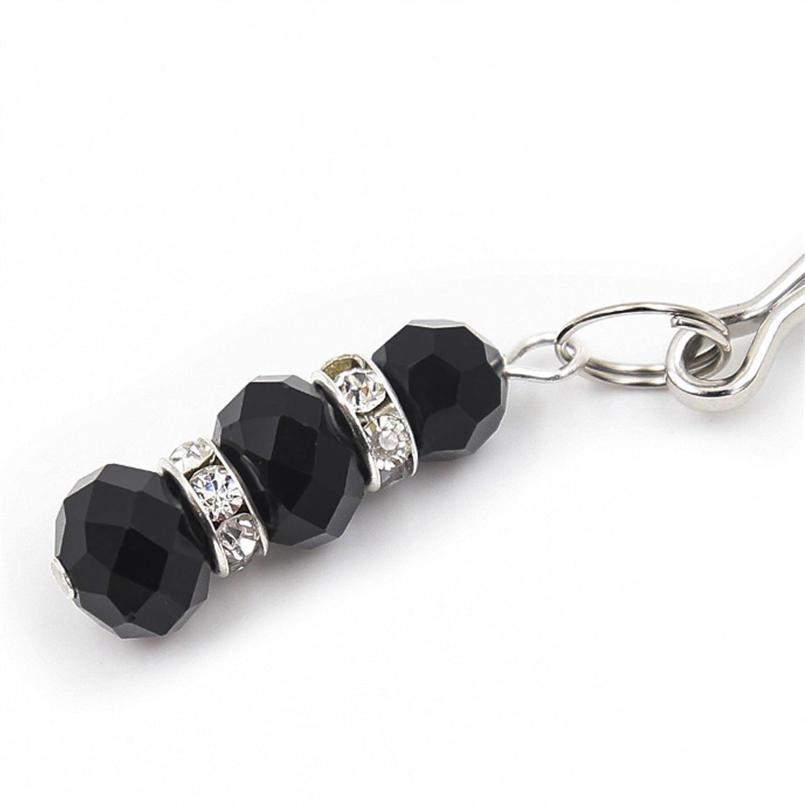 Metal Breast Clip Black Diamond Decorations Female