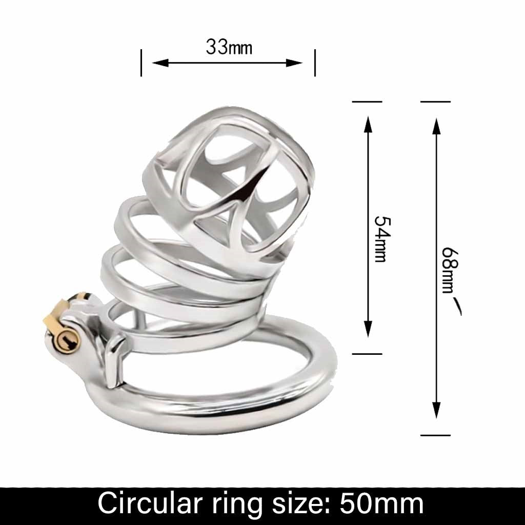 Male Cock Cage Chastity Device, Stainless Steel Ch