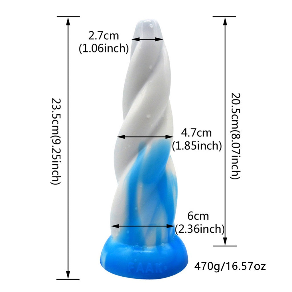 2.36" Large Liquid Silicone G-Spot Dildo Penis Mas