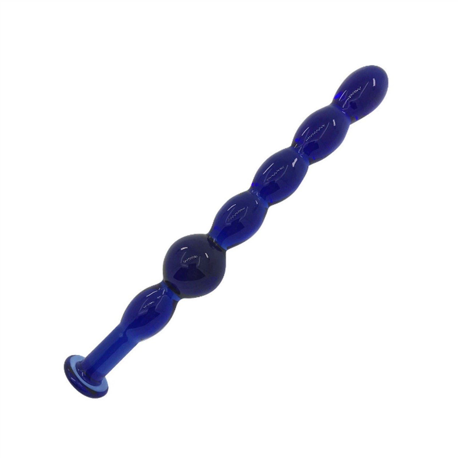 Blue Beads Crystal Glass Anal Plug Back Court Mast