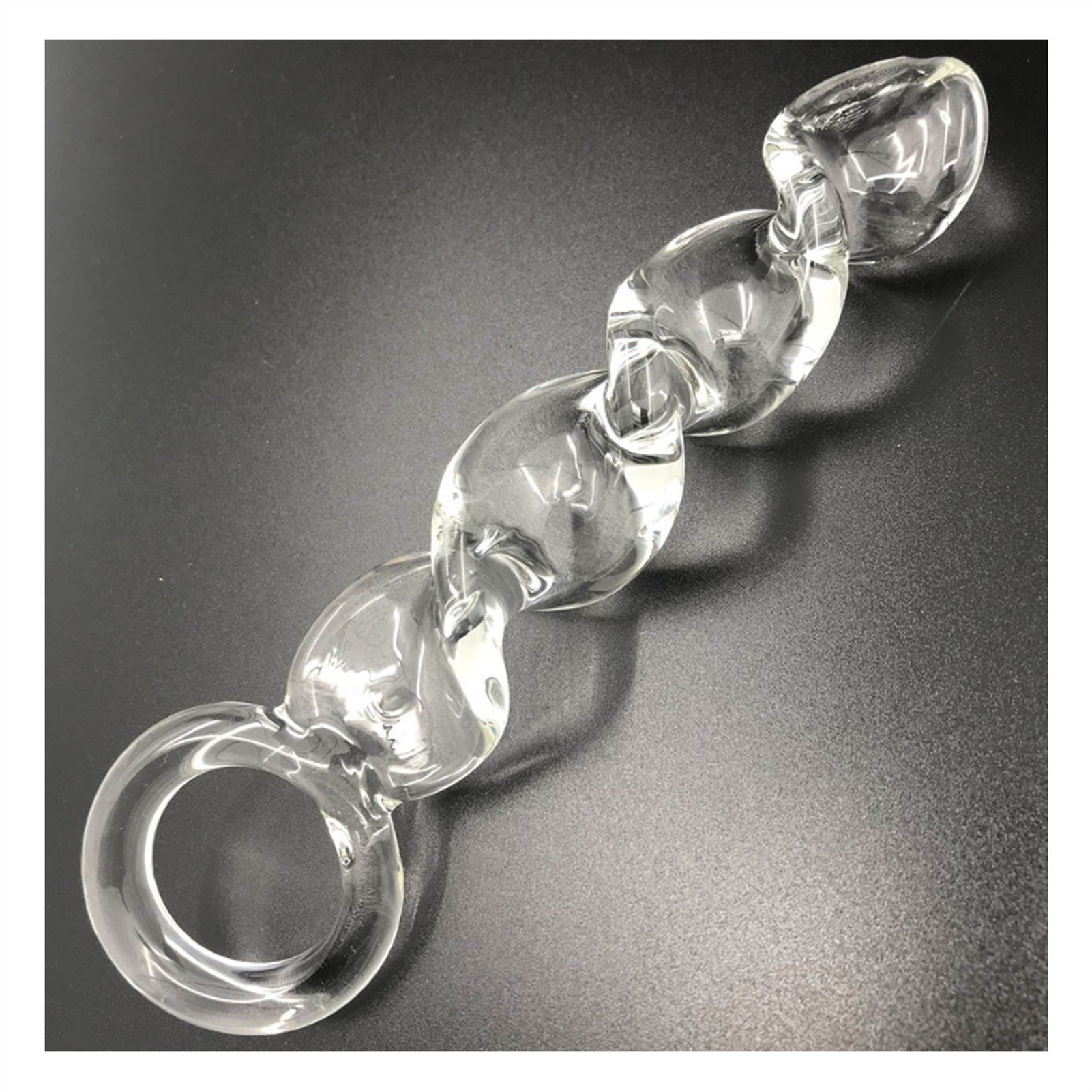 Crystal Glass Adult Toy Metal Anal Plug Ring For C