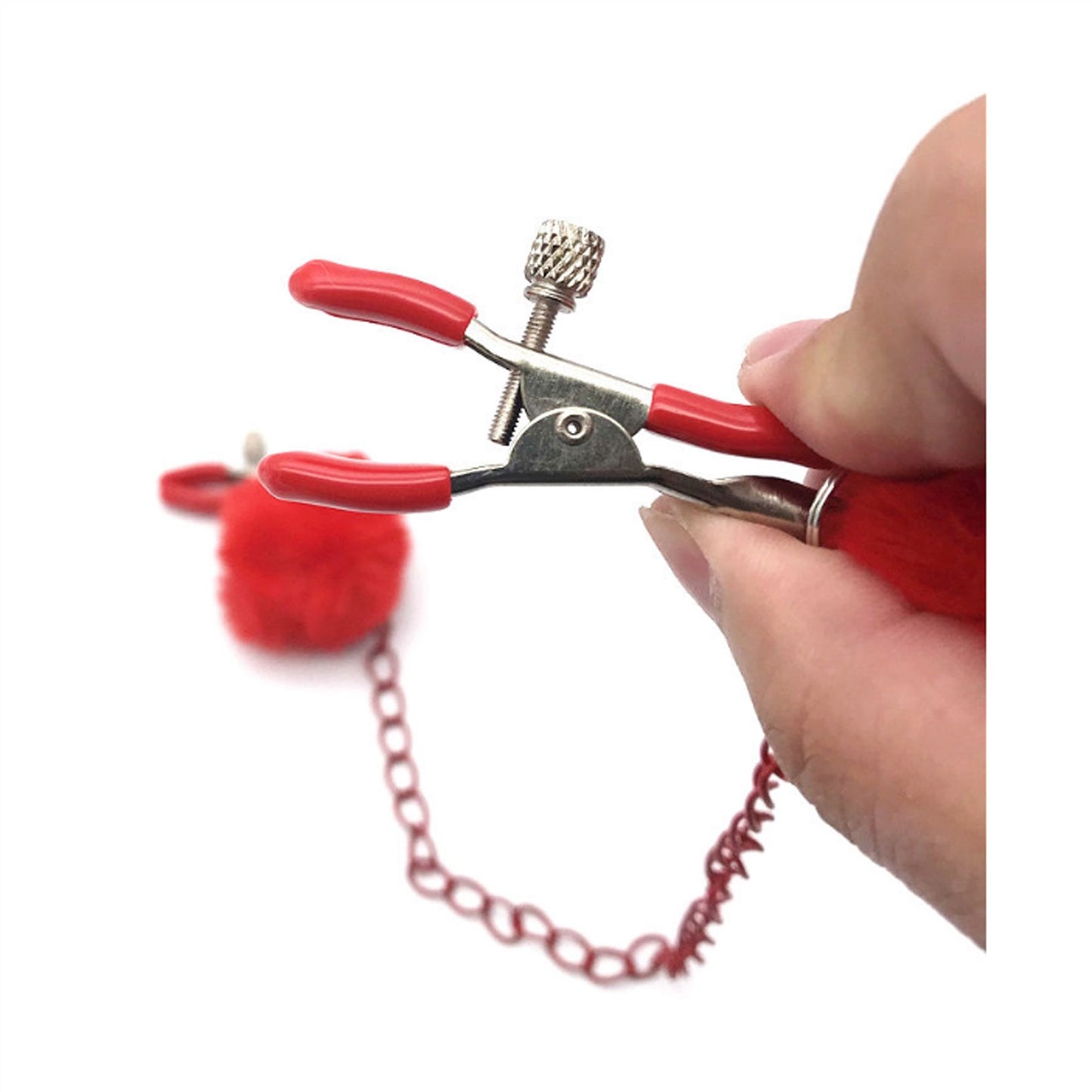 Red Chain Milk Clip Metal Clip Nipple Clamps With 