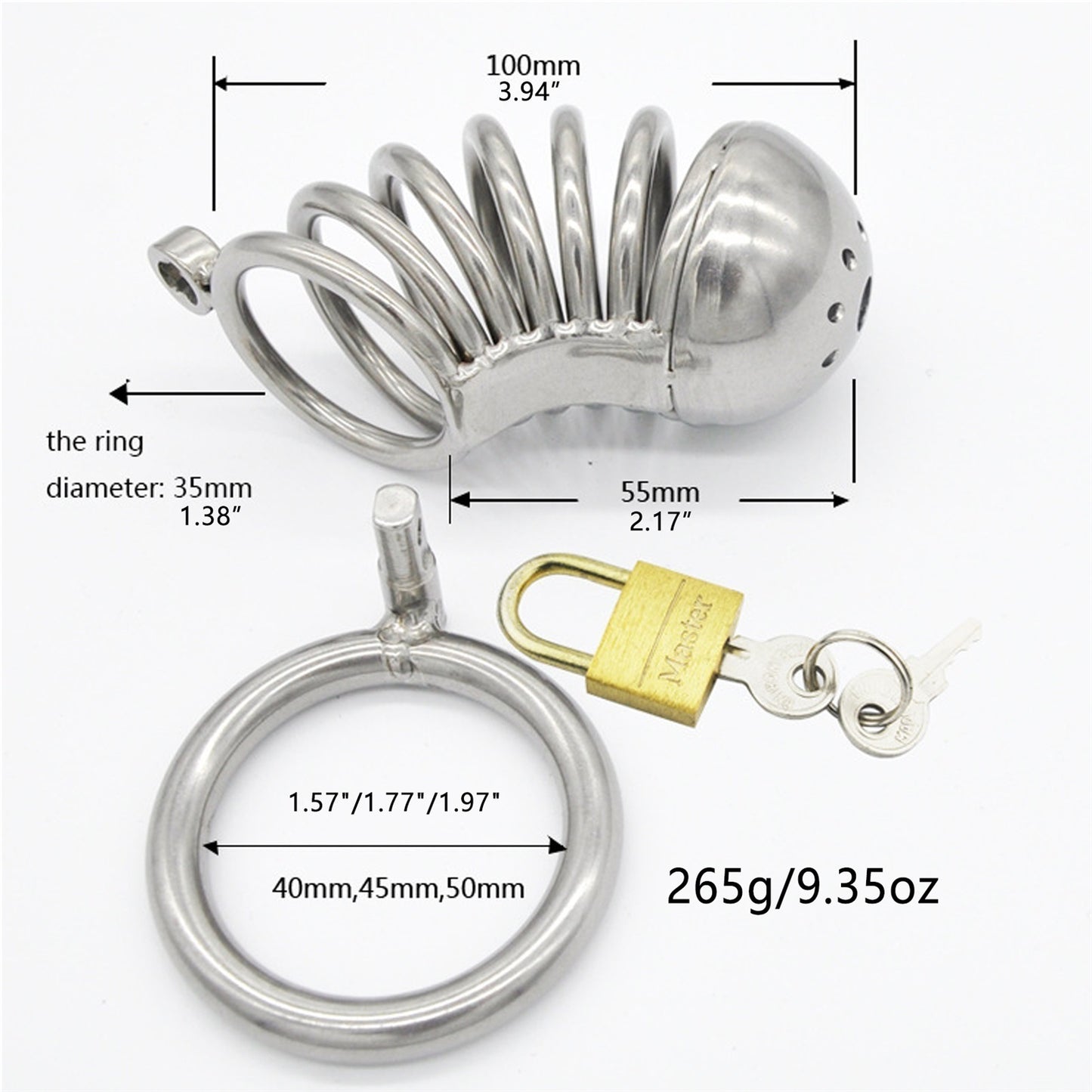 6-Rings Stainless Steel Protection Cage Lock For M