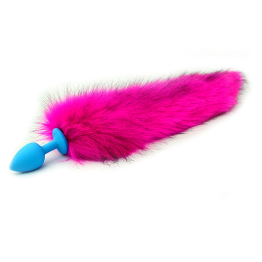 Silicone Fox Tail Trumpet Adult Toy Metal Anal Plu