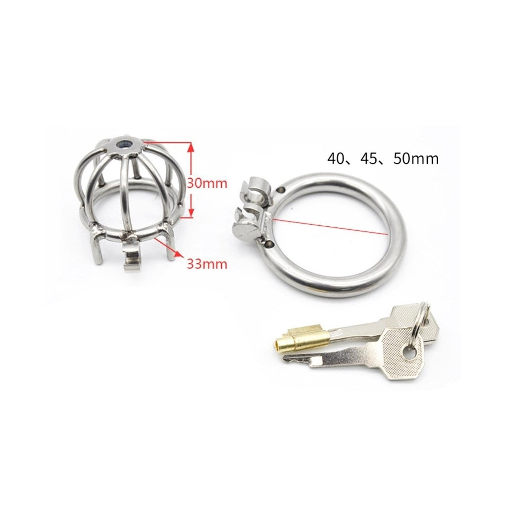 Stainless Steel Metal Protection cage Ring Male De