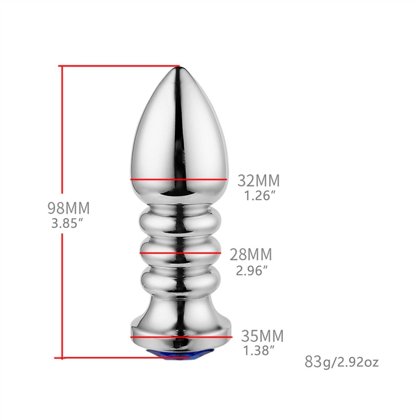 Remote Control Metal Stainless Steel Anal Plug Rin