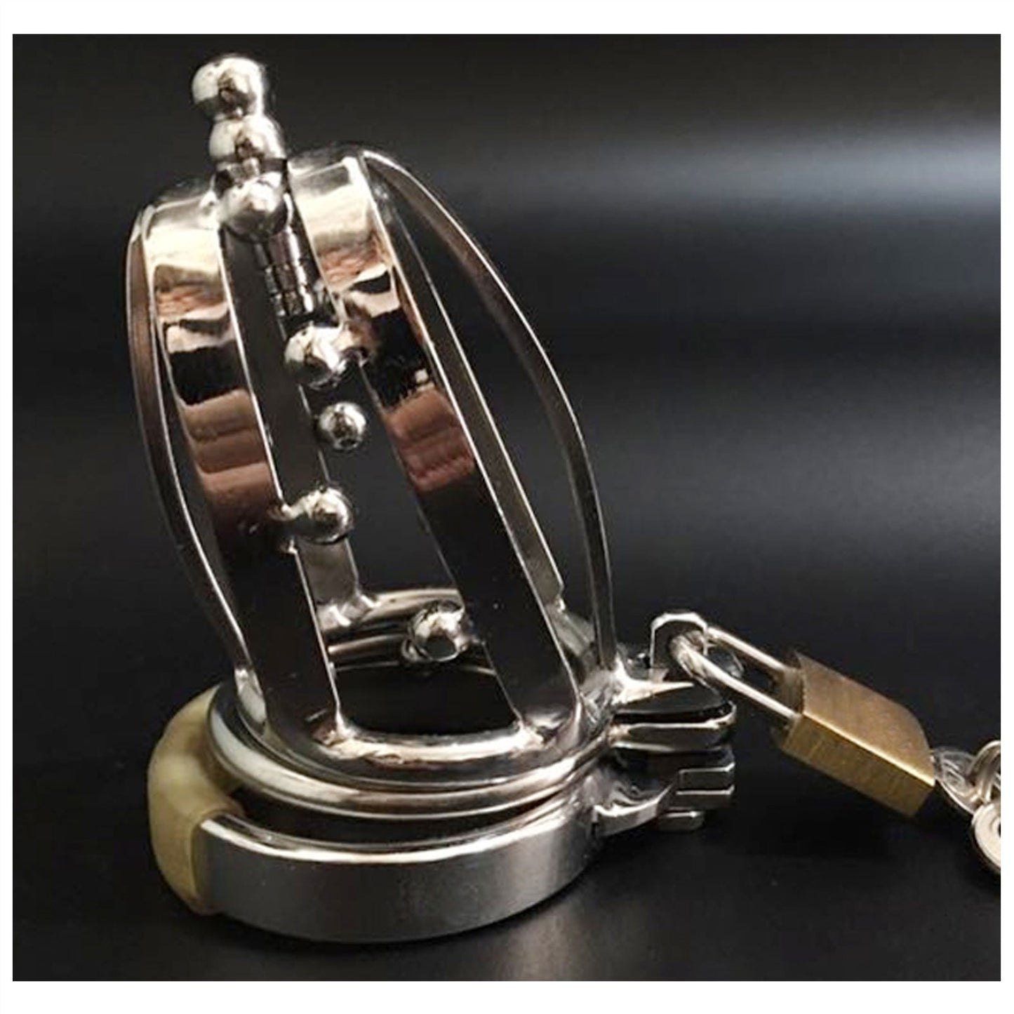 304 Stainless-steel Master Slave Chastity Device M