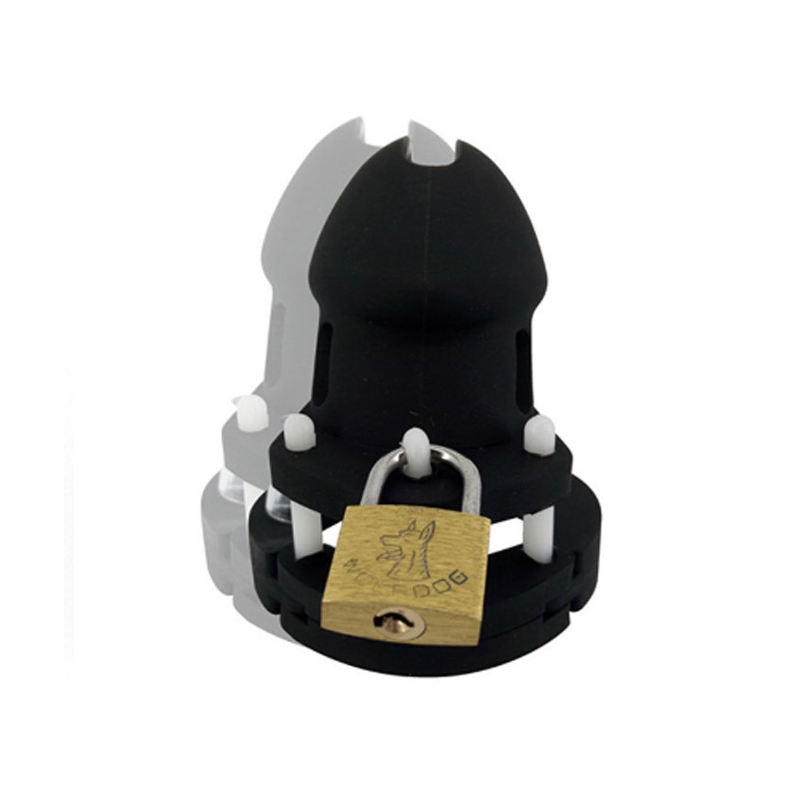 Black siliconeProtection cage Ring Male Lock Devic