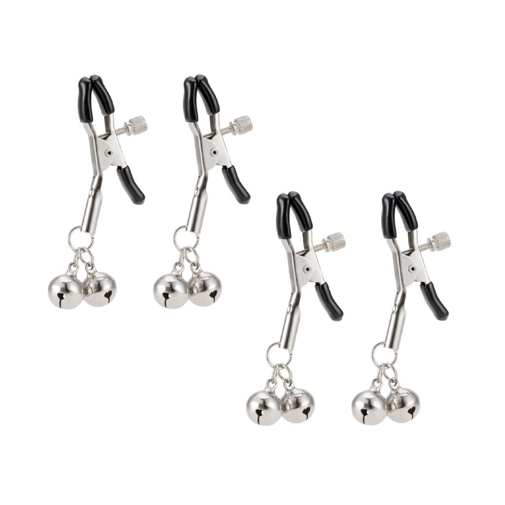 Metal Clip Nipple Clamps With 2 Bells For Chest St