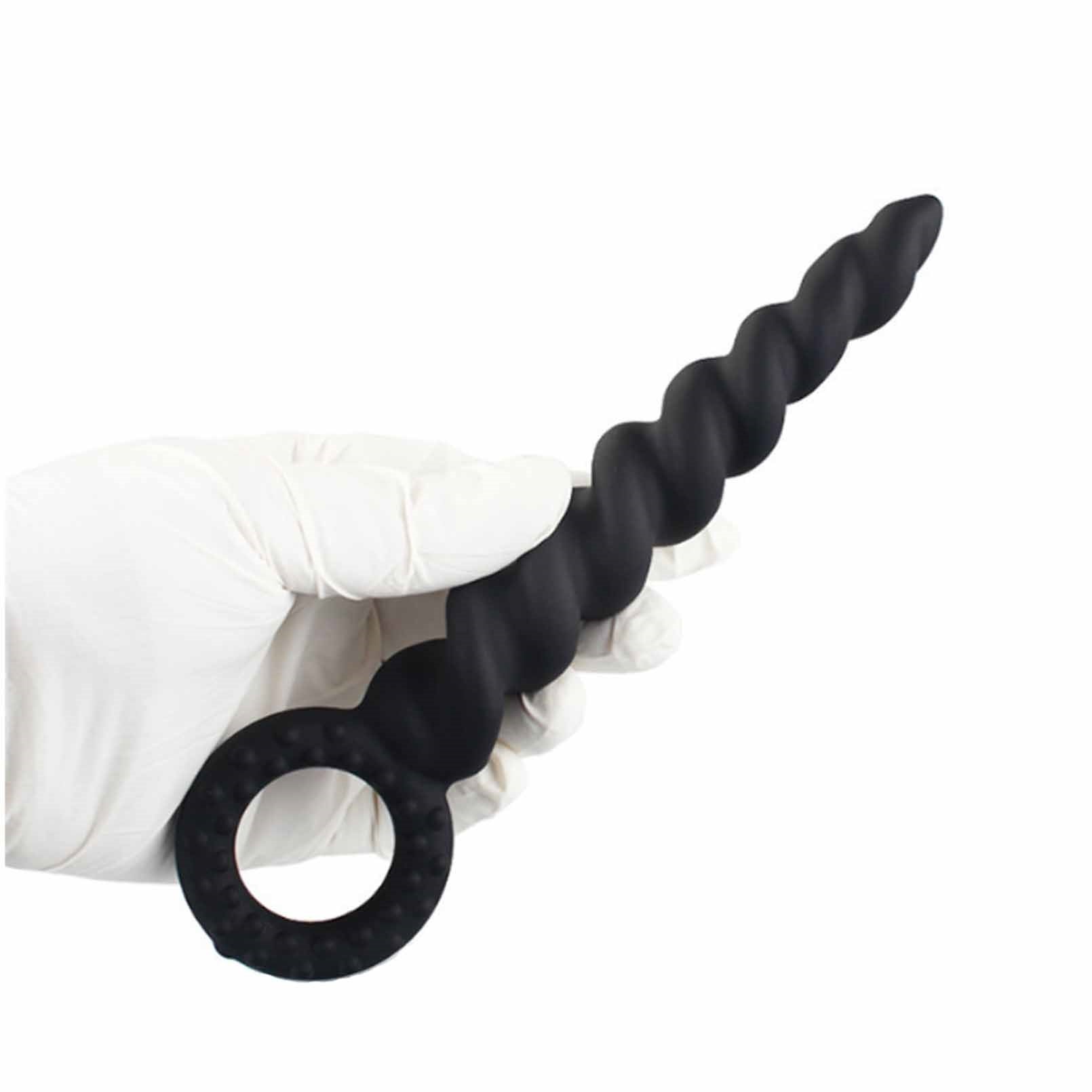 Butt Plug with Silicone Anal Bead Anal Sex Toys wi