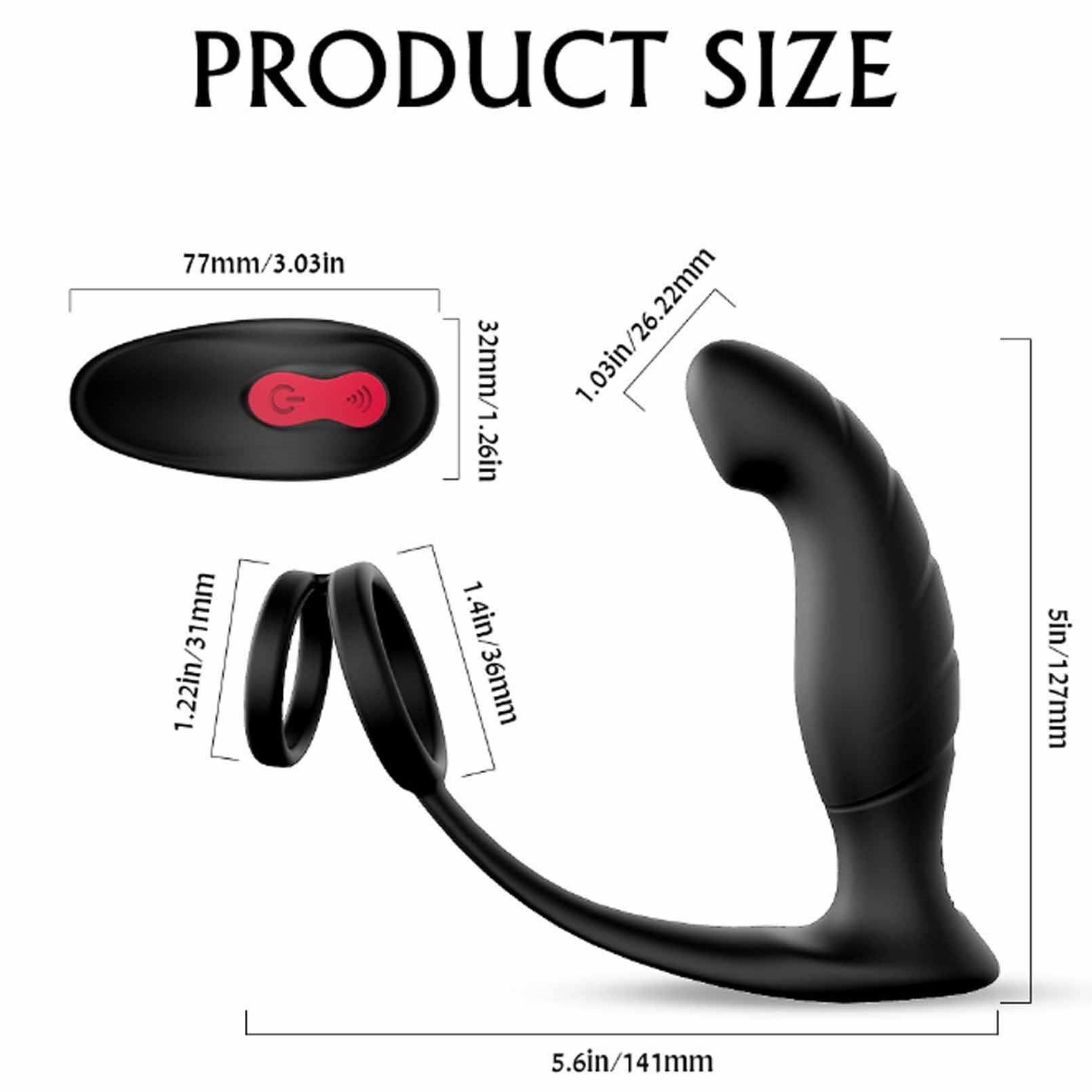 Male Wearable Electric Pulse Anal Vibrator 9 Kinds