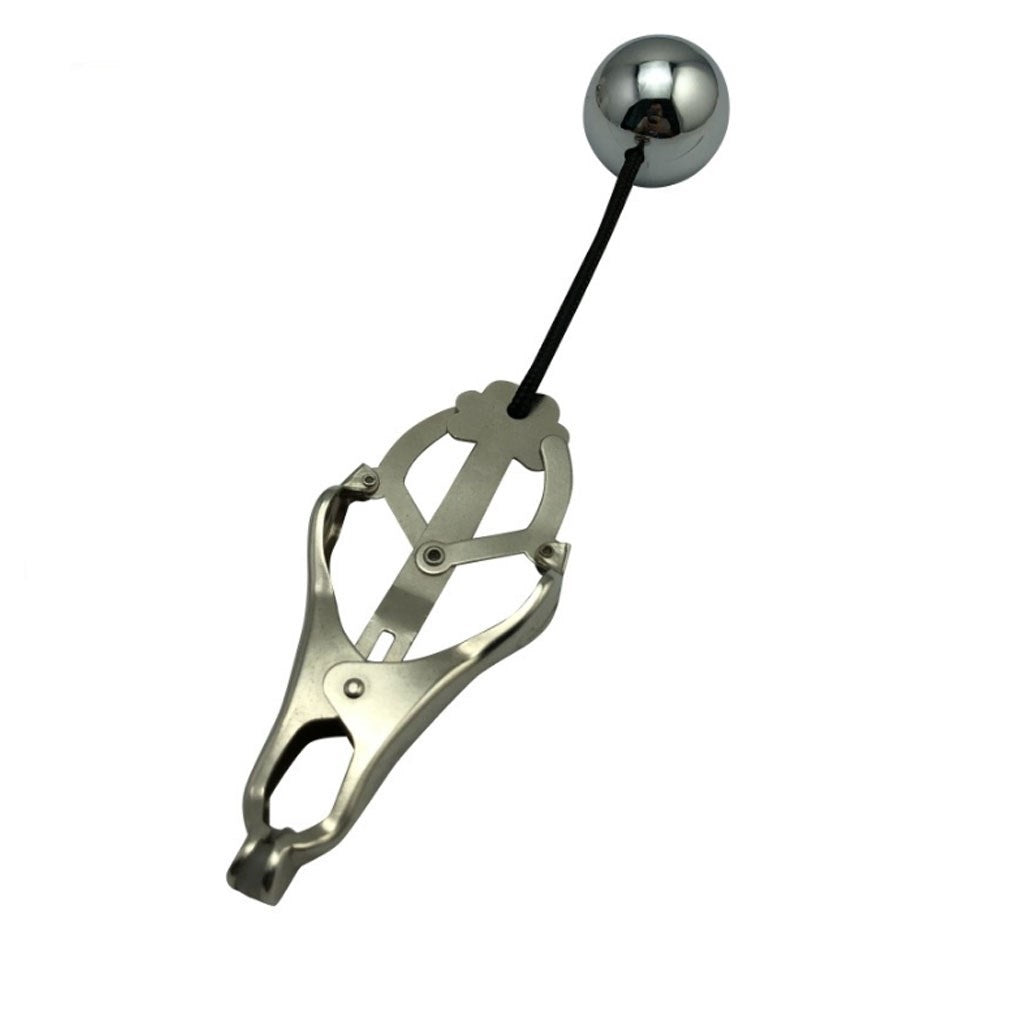 Unisex Stainless Steel Nipple Clamps With Ball Adu