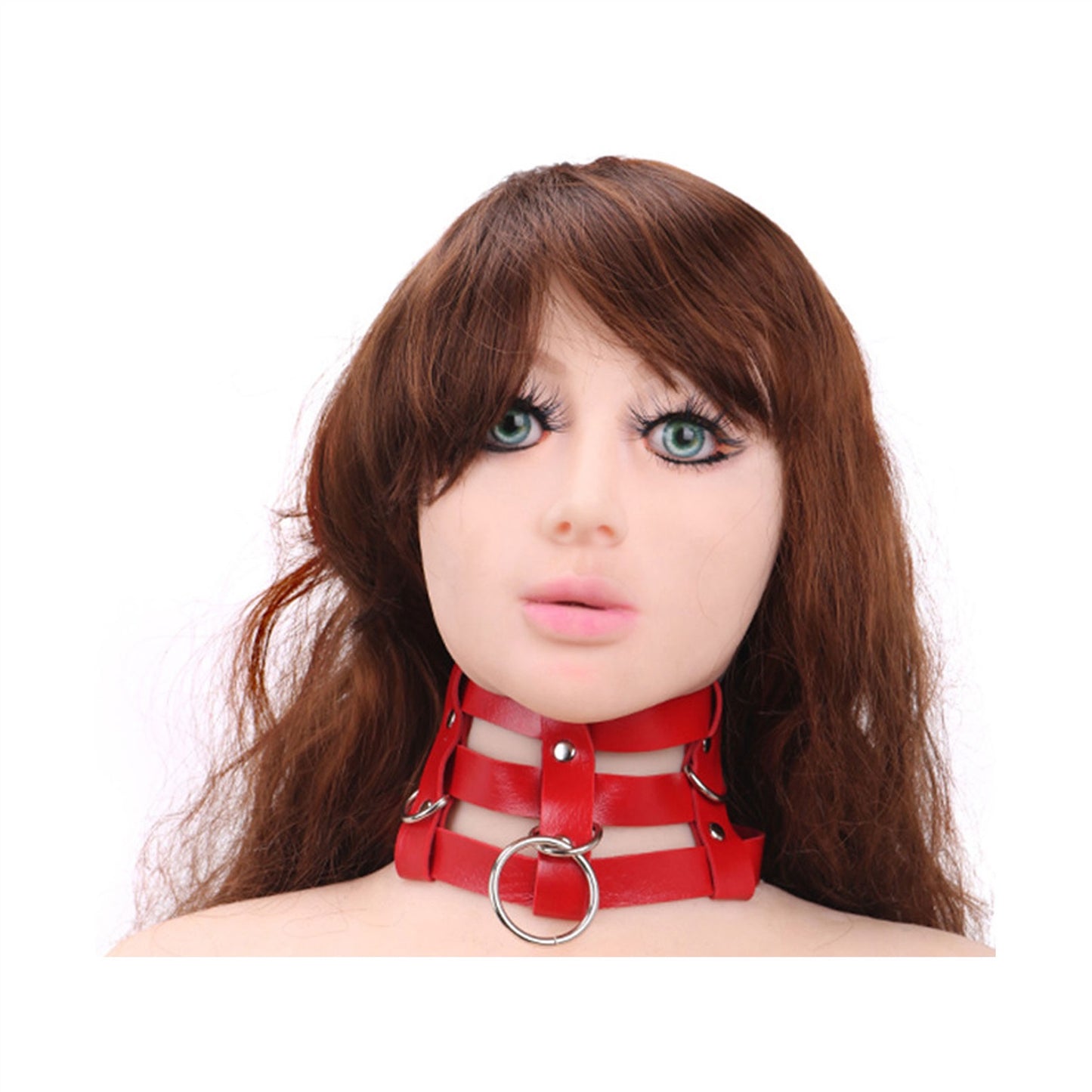 PU Leather Choker Collar Necklace Adjustable Size 