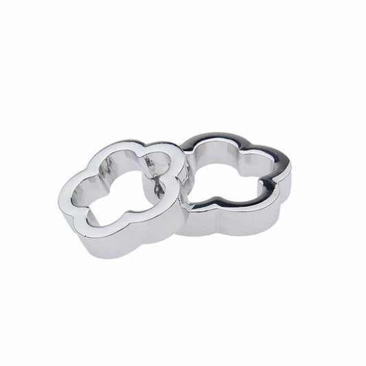 Plum blossom Penis Rings Metal Stainless Steel Coc