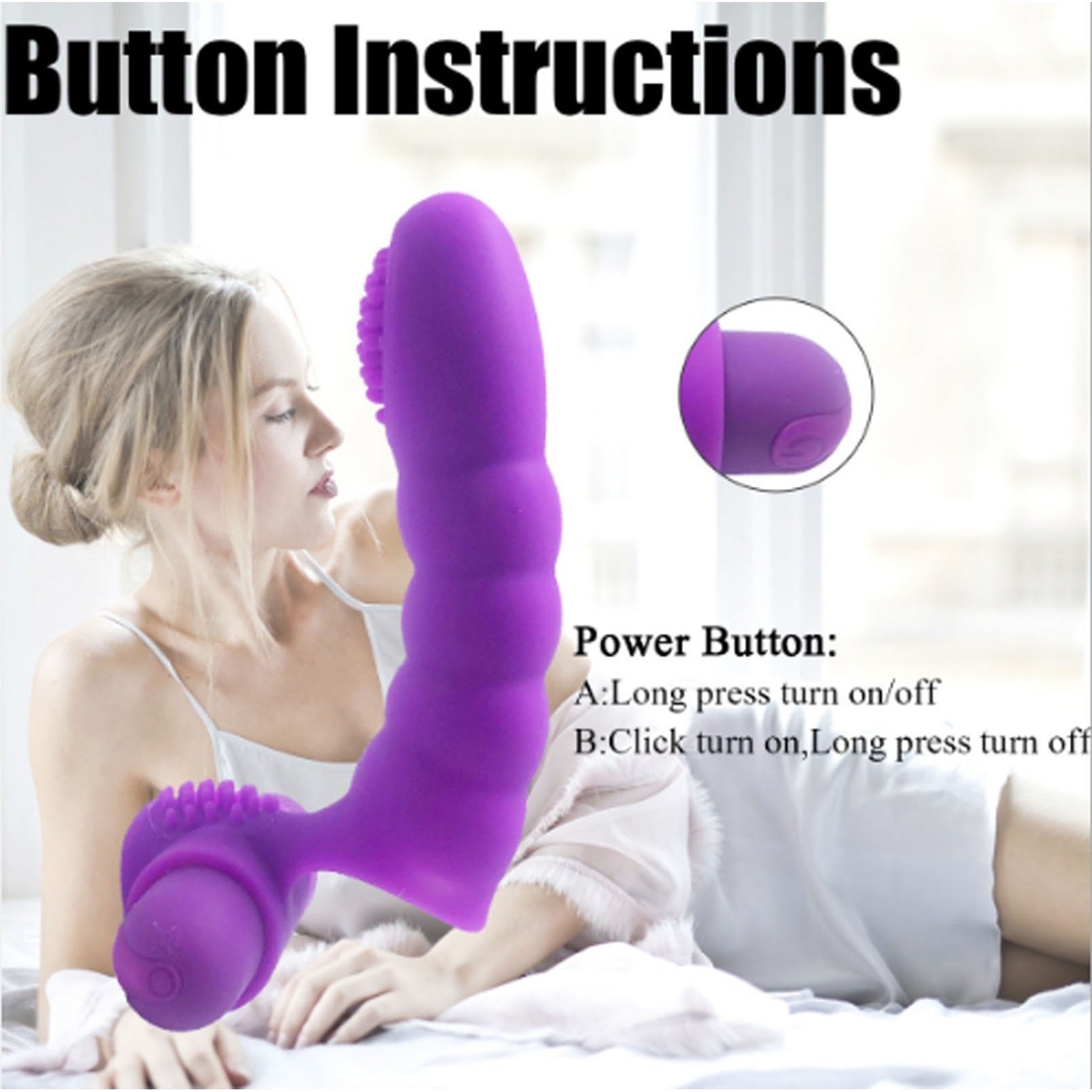 Female rechargeable silicone finger cots vibrating