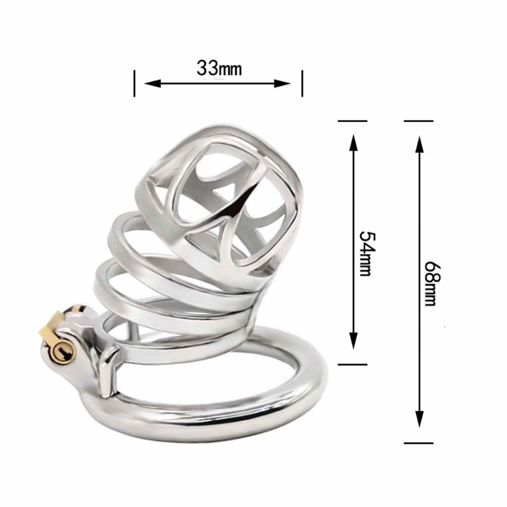 Male Cock Cage Chastity Device, Stainless Steel Ch