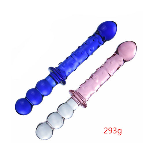 Crystal Glass Adult Toy Metal Anal Plug Ring For C