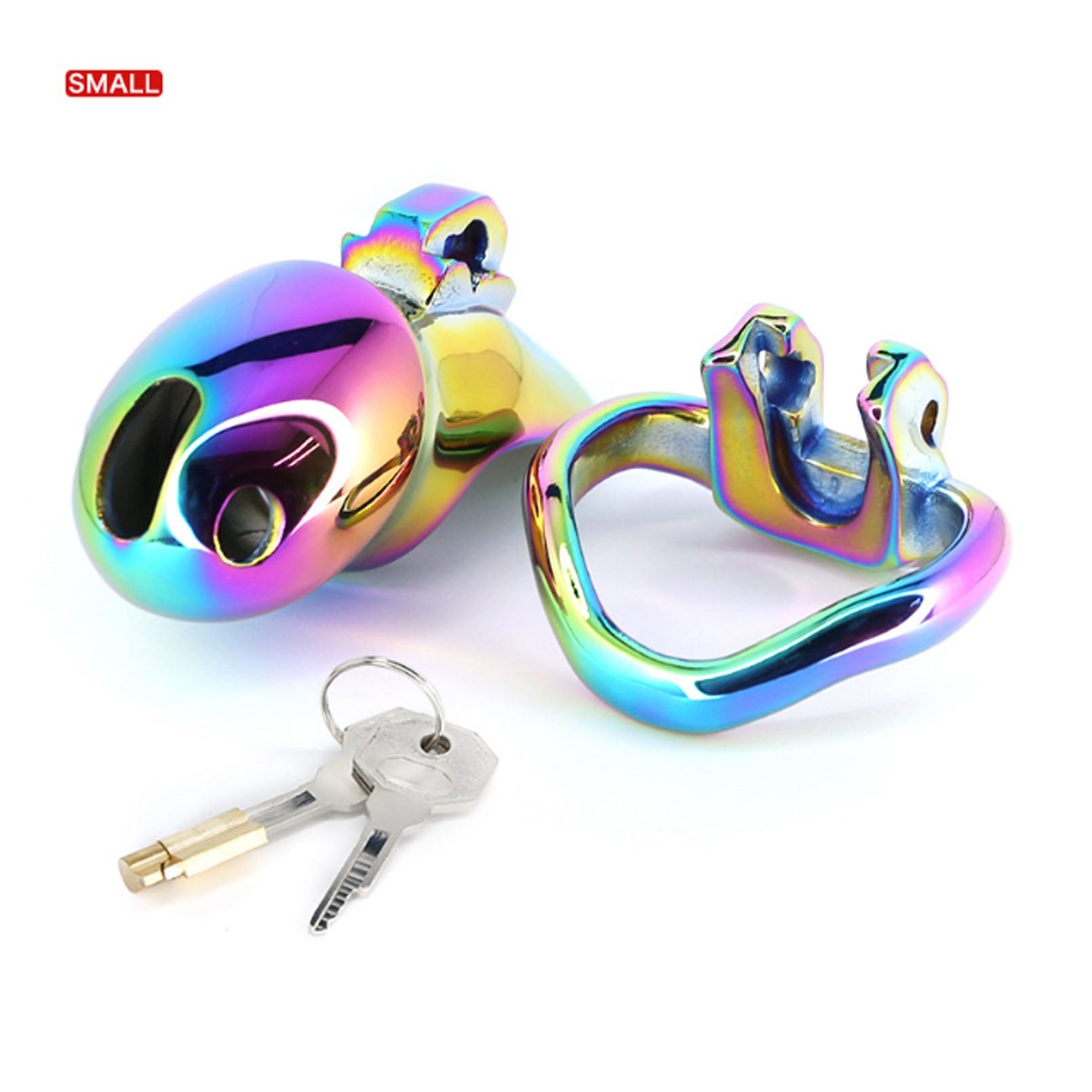 Rainbow colors Stainless Steel Chicken  Head Cage 