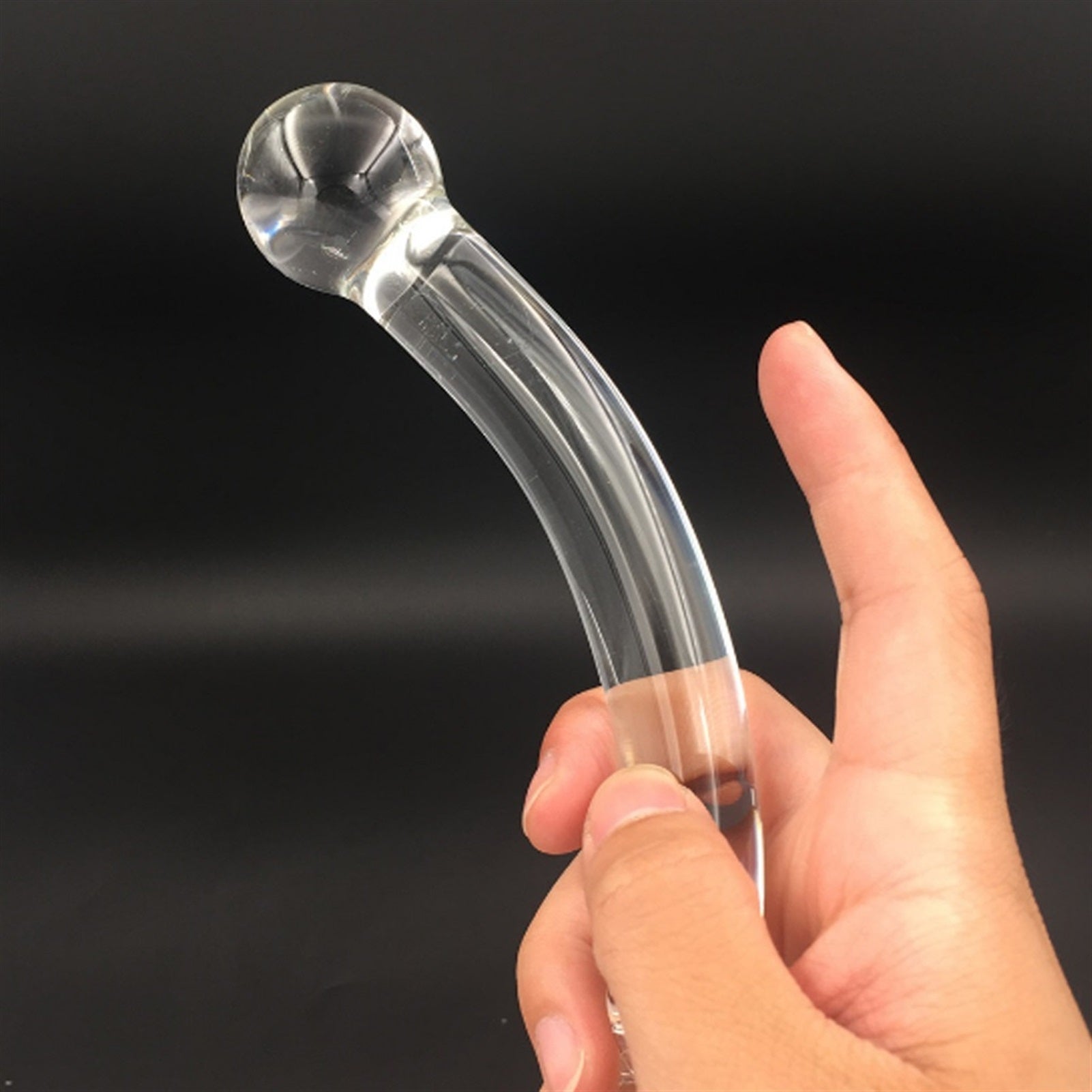 Double-headed Crystal Glass Penis Ice Fire Stick F