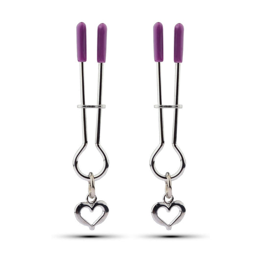 Heart-shaped Pendant Bell Nipple Clamps Clit Clamp