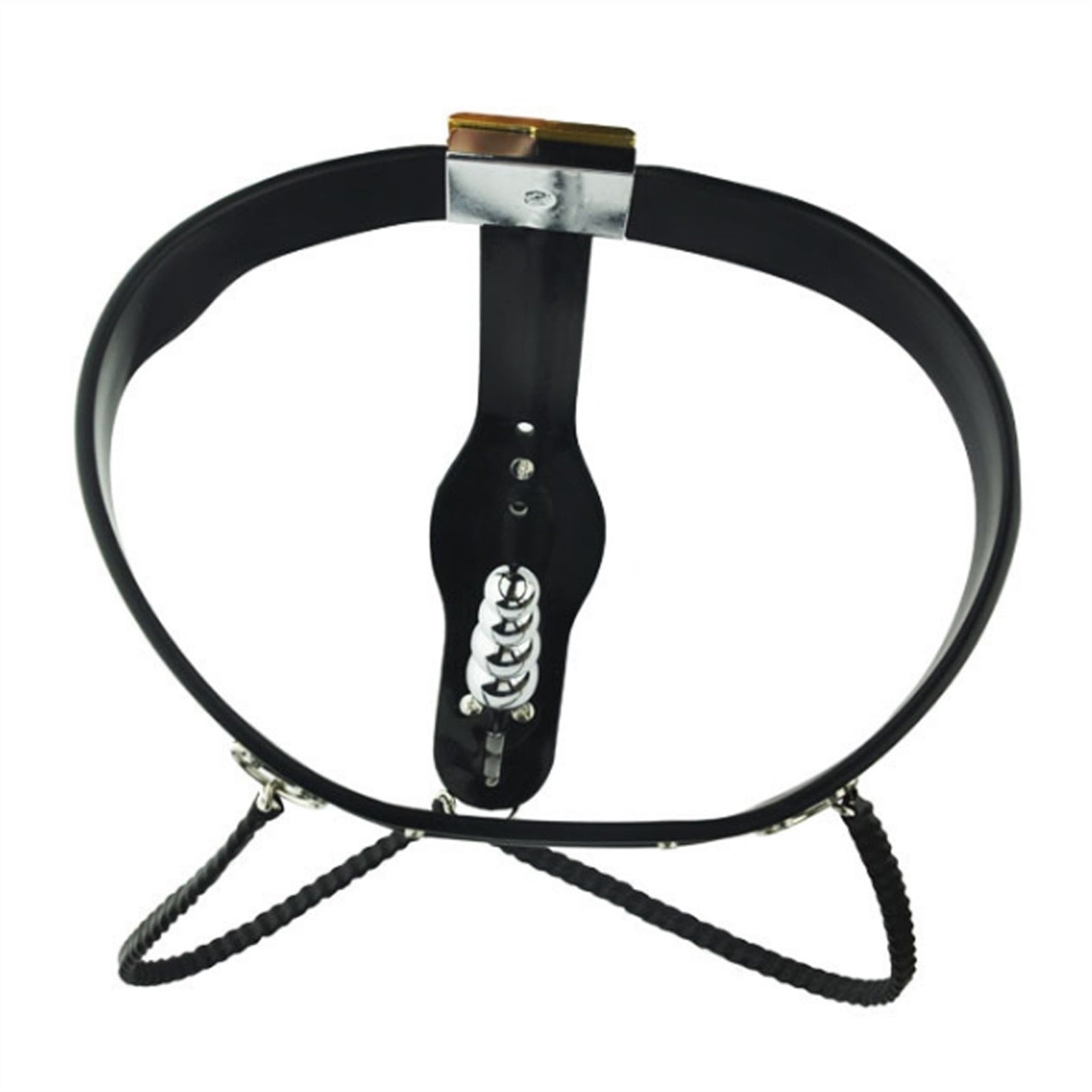 Women's Y-shaped Stainless Steel Chastity Belt Met