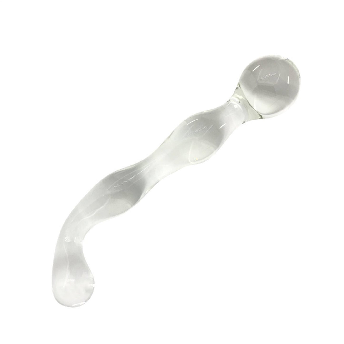 Glass crystal back court anal plug simulation male