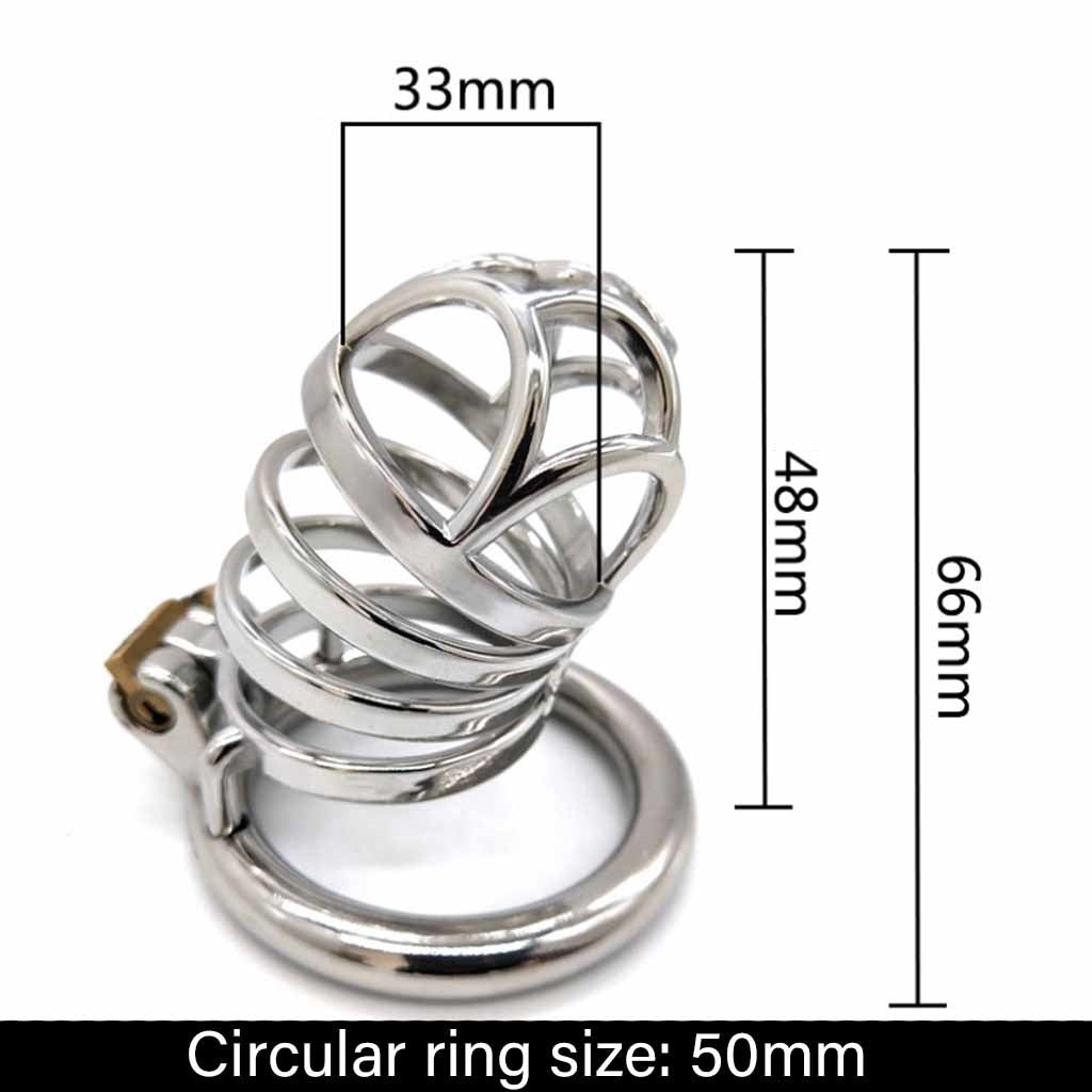 Stainless Steel Male Chastity Device Male Virginit