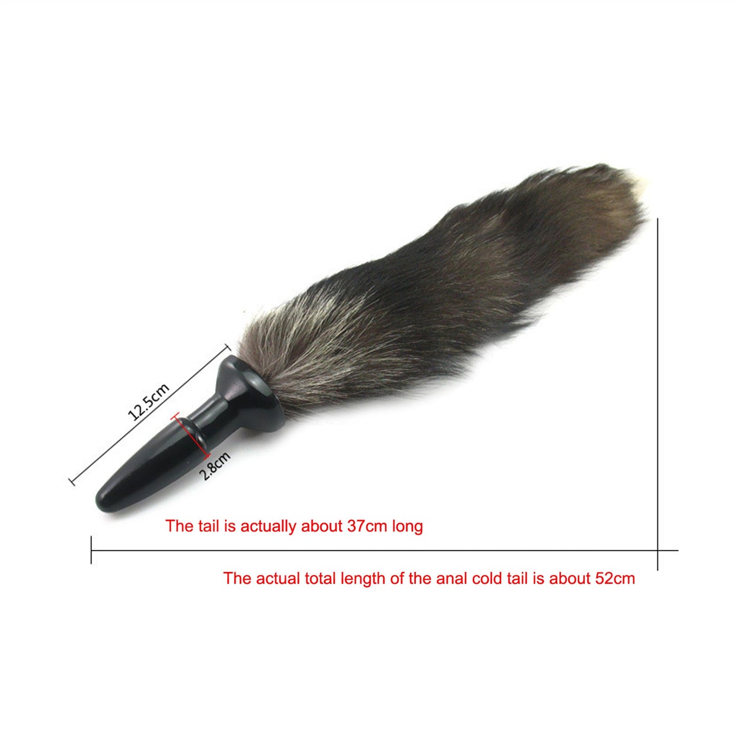 Fox Tail Stainless Steel Crystal Jewelry Plug For 