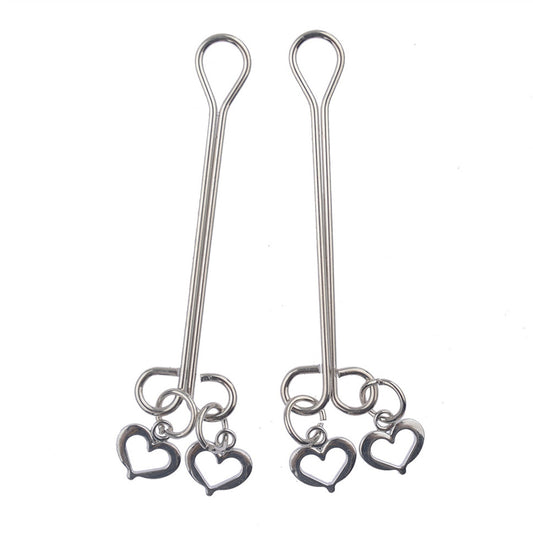 Stainless Steel Metal Clip Nipple Clamps With Hear