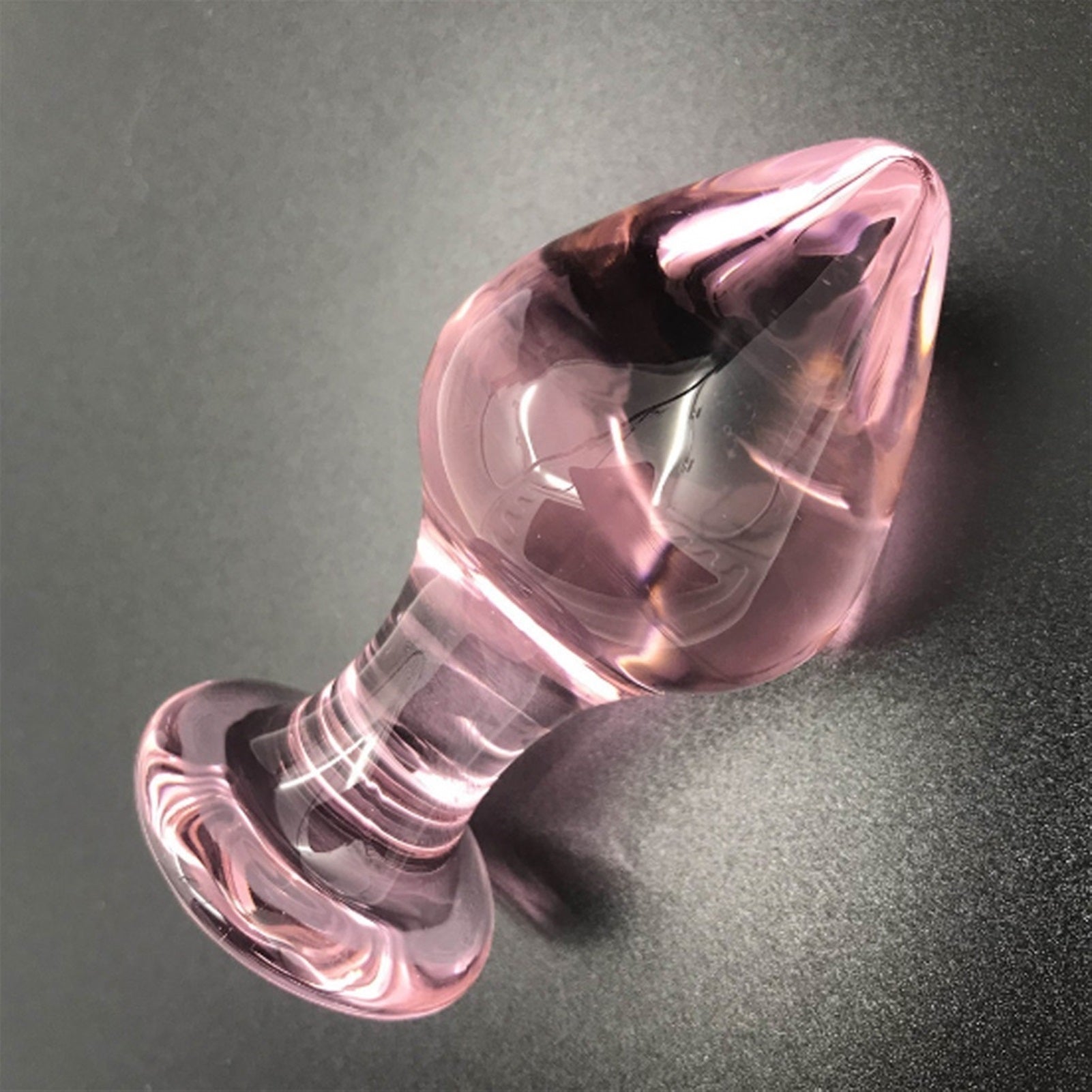 Pink Crystal Glass Penis Anal Plug Anal Plug Produ