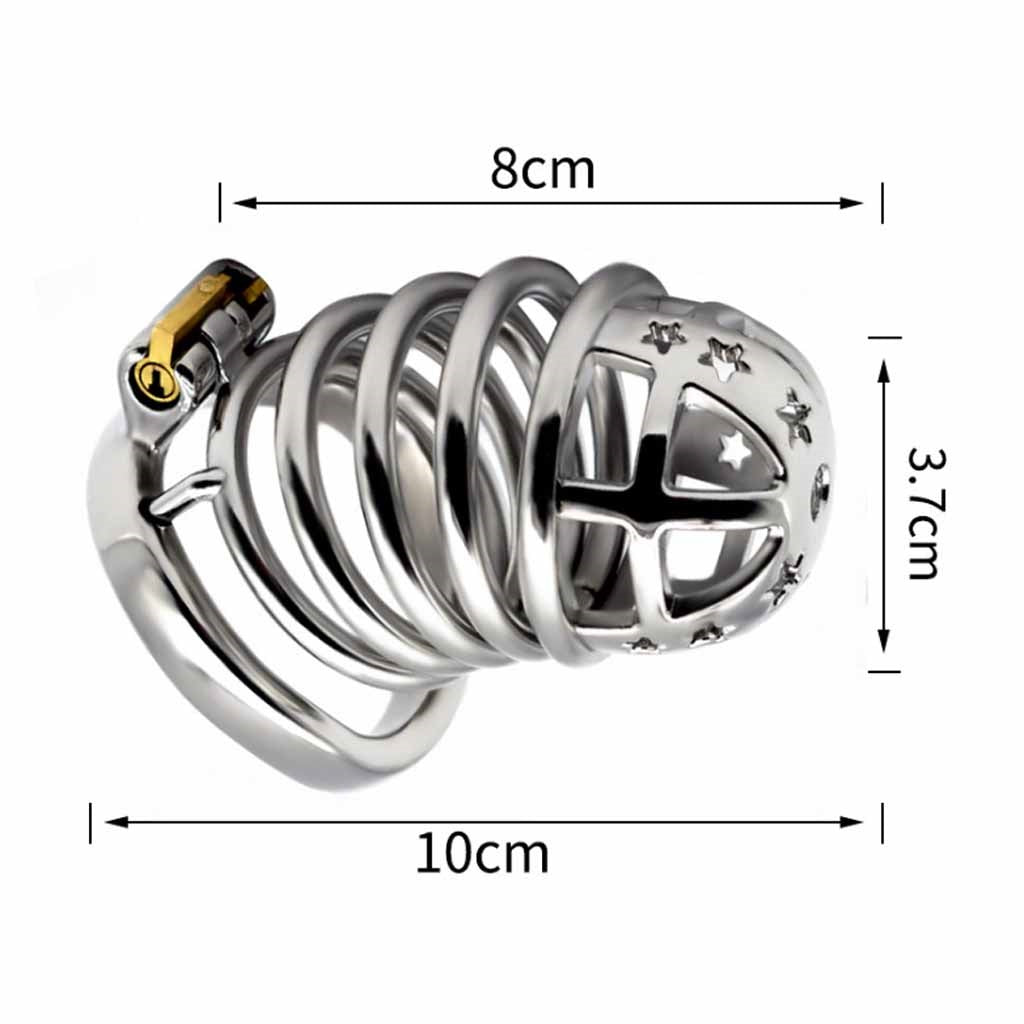 Stainless Steel Small Male Chastity Device Ergonom