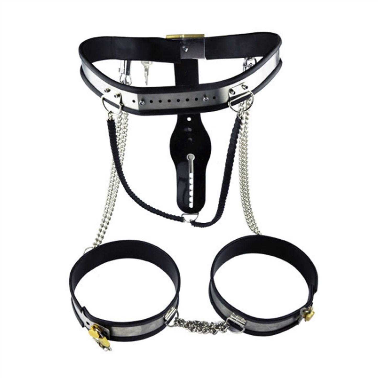 Stainless Steel Women's Y-shaped Chastity Belt Met