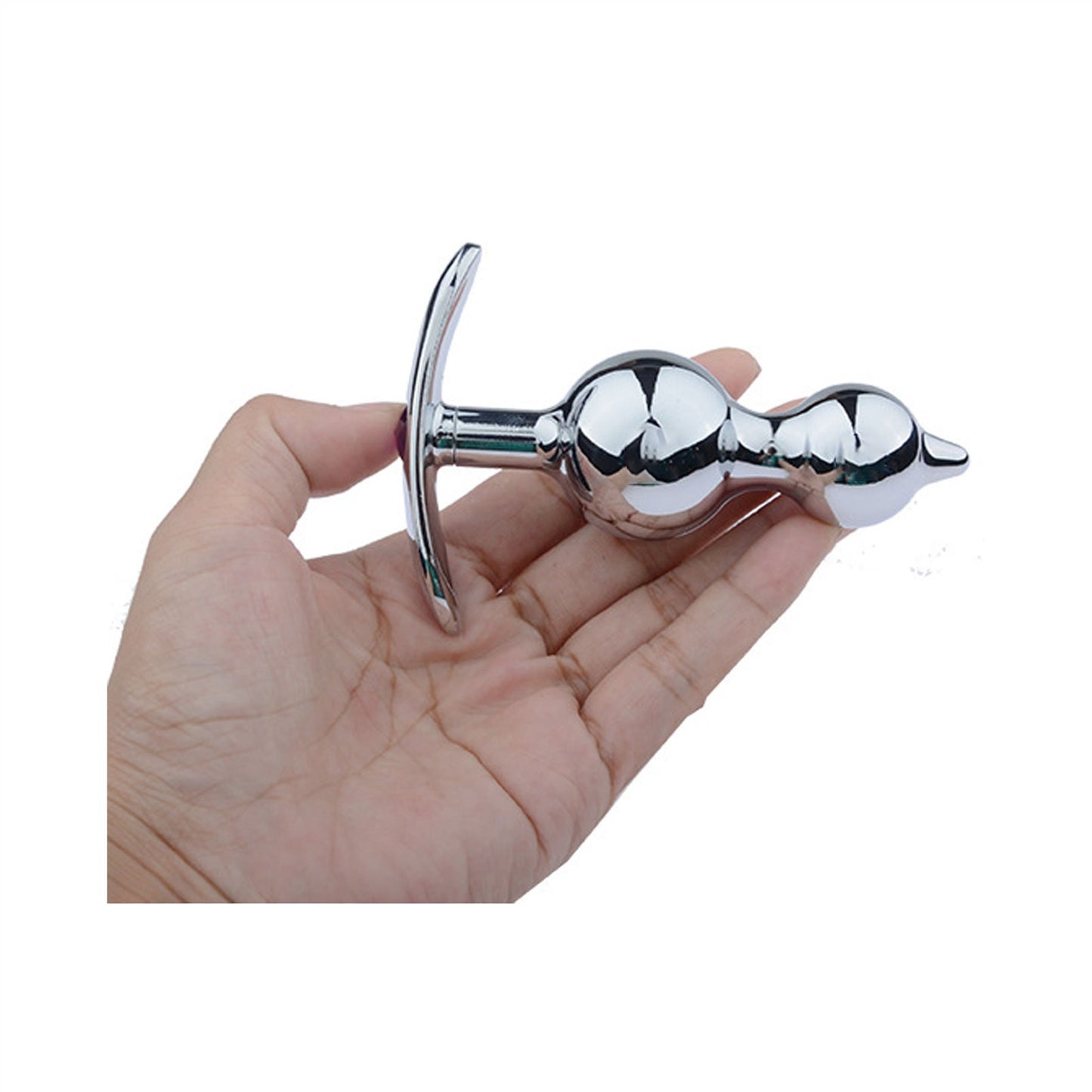 Gourd Shape Adult Toy Metal Anal Plug Ring For Cou