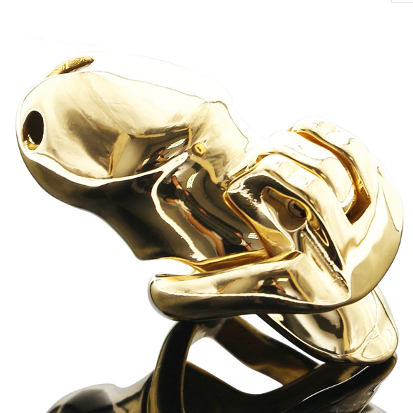 Gold Chastity Lock Chastity Device Penis Restraint