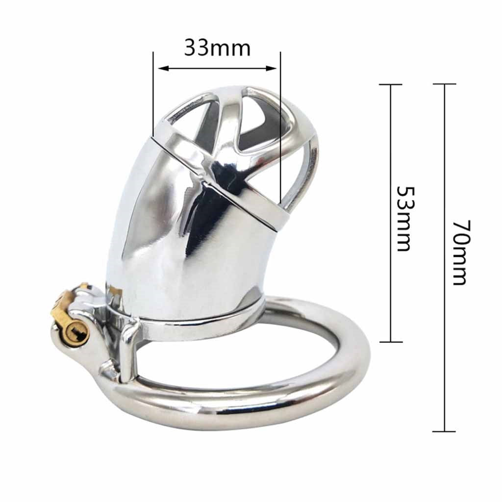 Male Cock Cage Chastity Device, Stainless Steel Ch