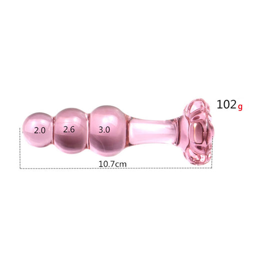 Crystal Glass Adult Toy Metal Anal Plug Ring For C