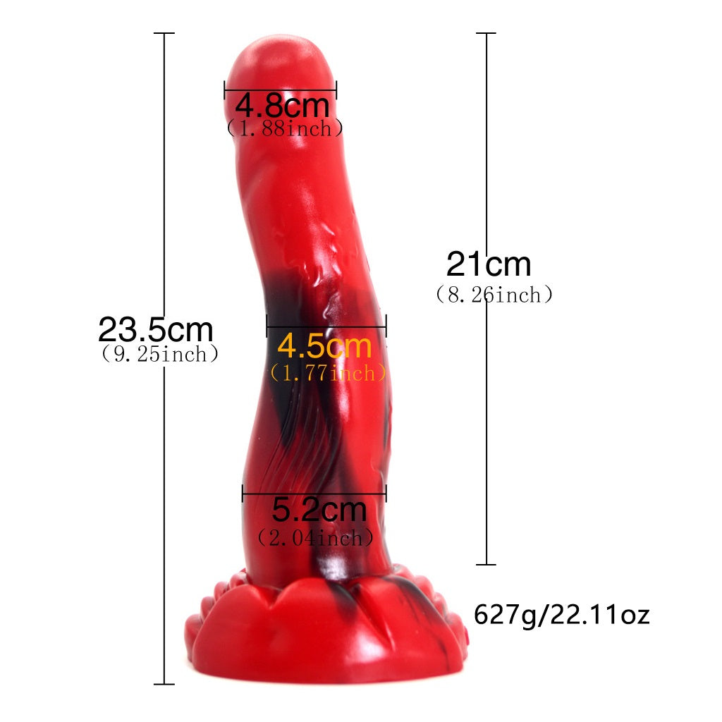 Color Liquid Silicone G-Spot Dildo With Suction Cu