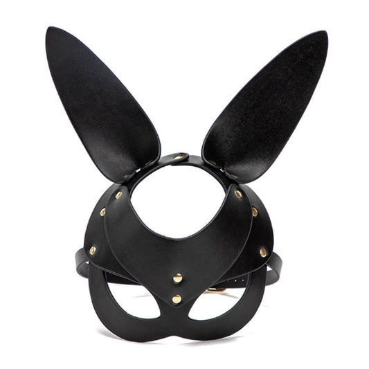 Adult Products PU leather Rabbit Face Head Mask Op