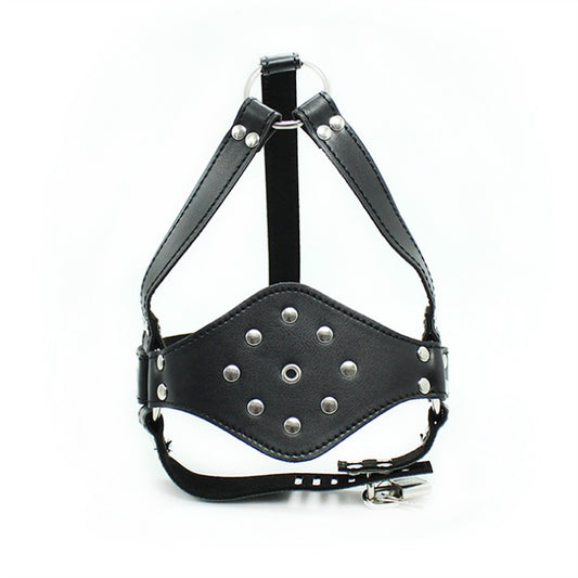 Adult Leather Goods Fun Harness Mouth Gag Bound Fl