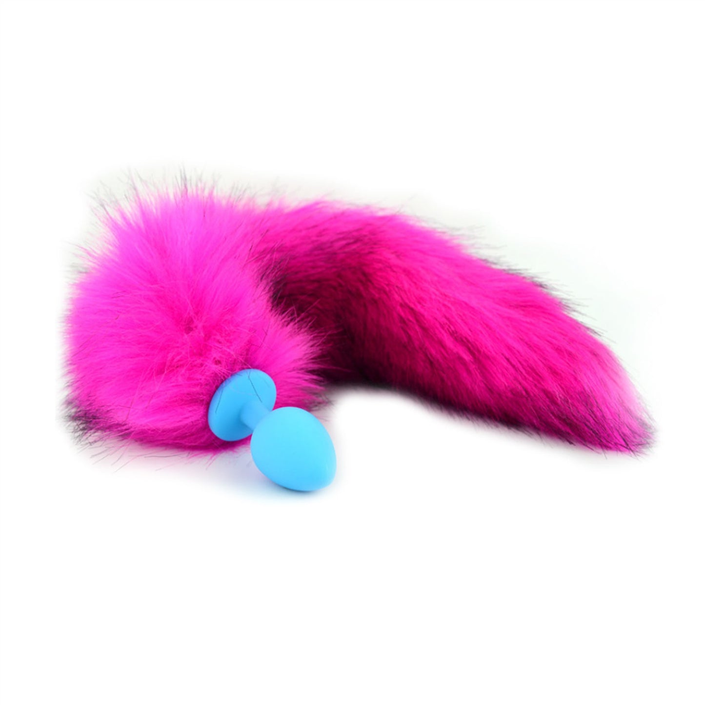 Silicone Fox Tail Trumpet Adult Toy Metal Anal Plu