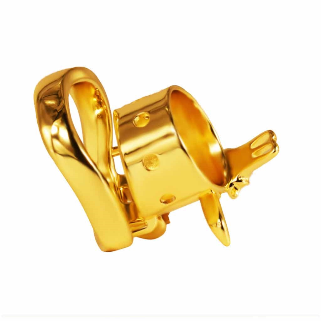 Gold Male Chastity Device Metal Cock Rings BDSM Pe