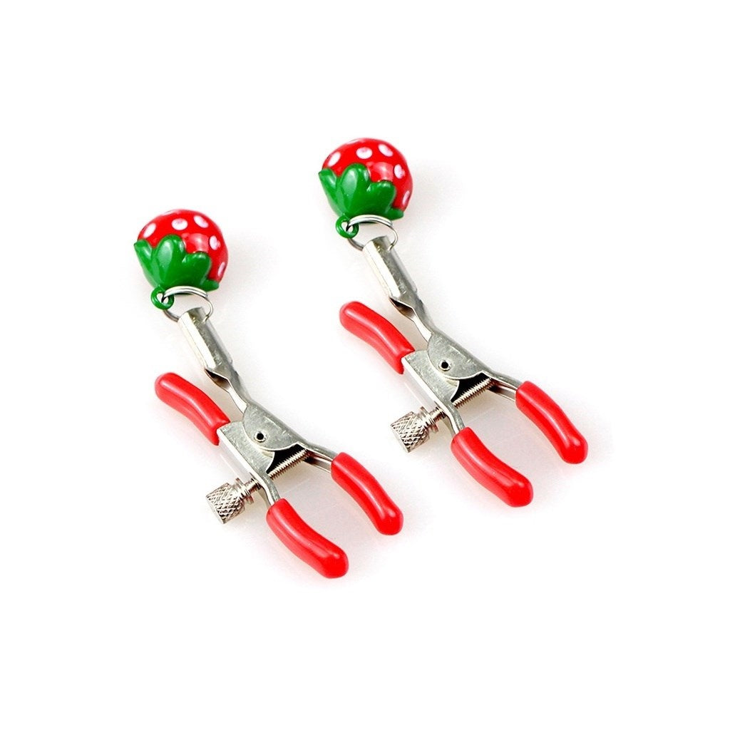 Nipple Clamps With Strawberry Bells For Adult Tool