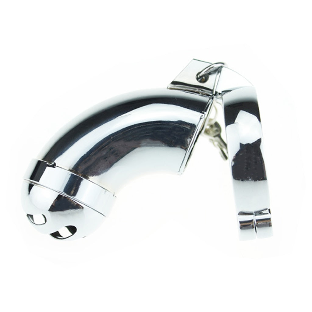 Male Stainless Steel Curved Pipe Chastity Device P